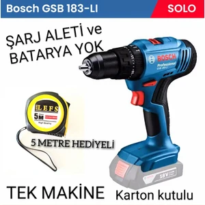 Gsb 183 Li Darbeli Matkap Vidalama (Solo) Batarya ve Şarj Aleti Yoktur