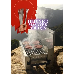 Easy Grill Easygrill Inoks Paslanmaz Kolay Katlanır Portatif Gri Mangal