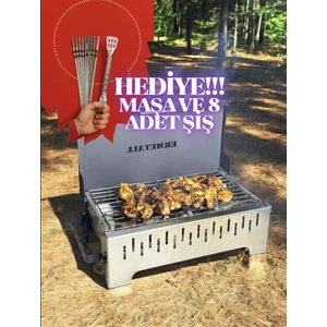 Easy Grill Easygrill Inoks Paslanmaz Kolay Katlanır Portatif Siyah Mangal