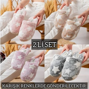 2' Li Paket Önü Kapalı Terlik Ev Terliği Çeyiz Bohça Seti