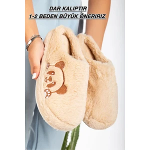 Kadın Ev Terliği Peluş Terlik Çeyiz ve Bohça Terliği Ses Yapmaz Kalın Taban