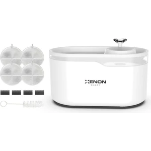 Xenon Smart Akıllı Otomatik Ultra Sessiz Kedi Su Pınarı Uygulama Kontrollü LED Işıklı Su Şelalesi ve Yedek Filtre 2'li Pet Seti