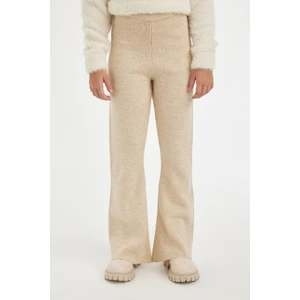Kız Çocuk Flare Fit İspanyol Paça Basic Düz Triko Pantolon A6029A824WN