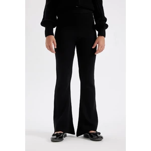 Kız Çocuk Flare Fit İspanyol Paça Basic Düz Triko Pantolon A6029A824WN
