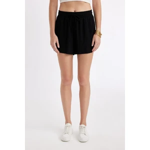 Regular Fit Normal Bel Düz Paça Krinkıl Viskon Şort A3532AX24HS