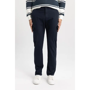 Twill Pantolon Regular Fit Kargo Cepli Uzun Boy Düz Paça B6642AX23WN