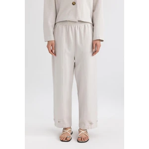 Keten Karışımlı Basic Düz Harem Pantolon B7506AX24SP