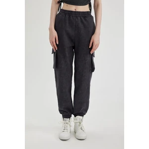 Coool Basic Düz Beli Paçası Lastikli Kargo Cepli Jogger Eşofman Altı C1443AX24SP