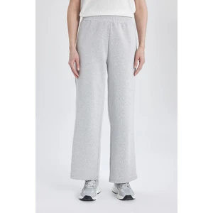 Wide Leg Geniş Paça Eşofman Altı Beli Lastikli Yan Fermuarlı Basic Düz C1818AX24SP