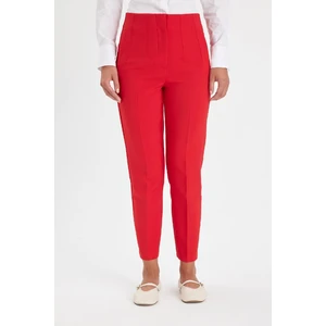 Crop Klasik Kumaş Pantolon Carrot Fit Fermuarlı Yüksek Bel Basic Düz Dar Paça C2466AX24AU