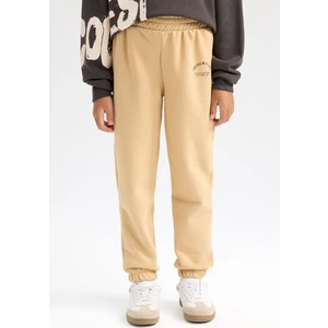 Kız Çocuk Standart Fit Beli Paçası Lastikli Baskılı Jogger Eşofman Altı D2295A824WN