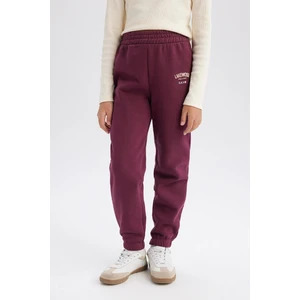 Kız Çocuk Standart Fit Beli Paçası Lastikli Baskılı Jogger Eşofman Altı D2295A824WN