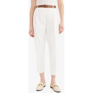 Carrot Fit Gabardin Kumaş Pantolon Kemerli Yüksek Bel Kısa Paça D2732AX25SP