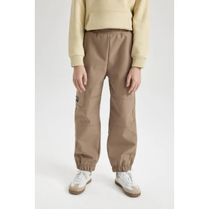 Erkek Çocuk Beli ve Paçası Lastikli Kargo Cepli Pelüş Polar Astarlı Jogger Pantolon D3460A824WN