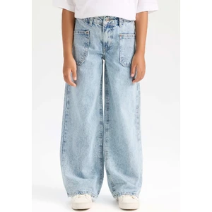 Kız Çocuk Wide Leg Geniş Bol Paça Cepli Pantolon D3719A824WN
