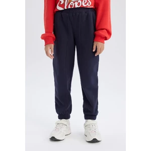 Kız Çocuk Beli Paçası Lastikli Cepli Basic Düz Kalın Jogger Eşofman Altı D3840A824WN