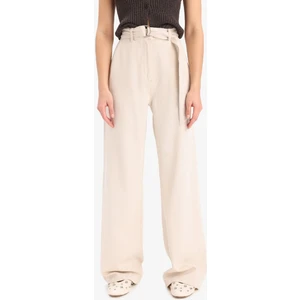 Wide Leg Çift Cepli Yüksek Bel Standart Boy Modal Geniş Bol Paça Palazzo Pantolon D4467AX25SP