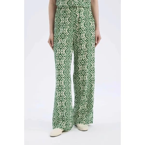 Regular Fit Geniş Bol Paça Desenli Palazzo Pantolon D4631AX25SP