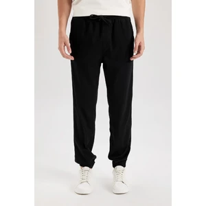 Jogger Gabardin Pantolon Beli Regular Fit Bağcıklı Lastikli Paça D5927AX24AU