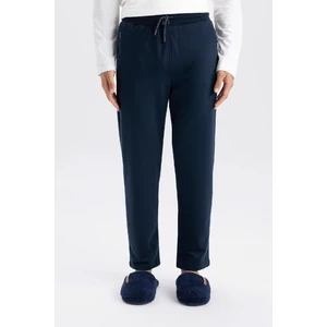 Lacivert Eşofman Altı Slim Fit Dar Kesim Fermuarlı Basic Düz Paça D6091AX24AU