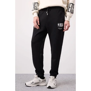 DefactoFit NBA Wordmark Kalın Jogger Eşofman Altı Sporcu Standart Fit Cepli Lastikli Paça D6576AX25SP