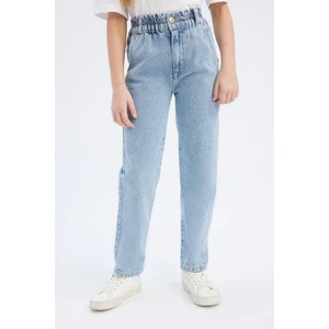 Kız Çocuk Paperbag Jogger Paça Pamuklu Jean Pantolon D7112A825SM