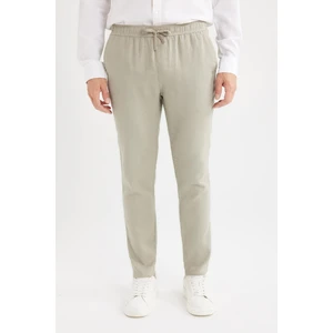 Yazlık Jogger Keten Düz Paça Pantolon D7542AX25SP