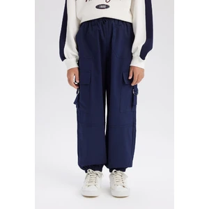 Kız Çocuk Paraşüt Kargo Jogger Paça Pamuklu Pantolon D7608A825SP