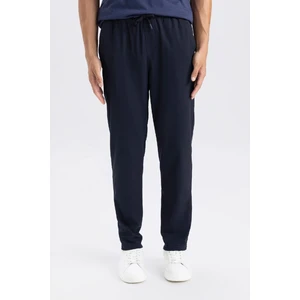 Jogger Lacivert Pantolon Basic Düz Beli Lastikli Bağcıklı Cepli Düz Paça D8640AX24AU