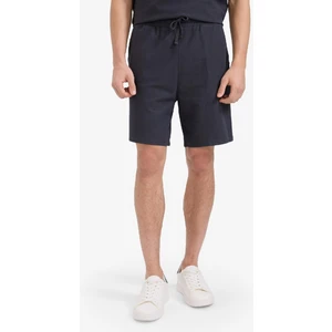 %100 Pamuk Relax Fit Twill Dokulu Cepli Şort E2590AX25SM