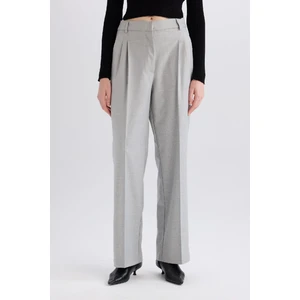 Wide Leg Flanel Palazzo Pantolon Yüksek Bel Geniş Düz Paça Pensli E6127AX24WN