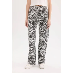 Straight Fit Gabardin Pantolon Zebra Desenli Normal Bel Standart Boy E4134AX25SP
