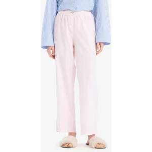 Çizgili Uzun Boy Poplin Pijama Altı-Fall in Love