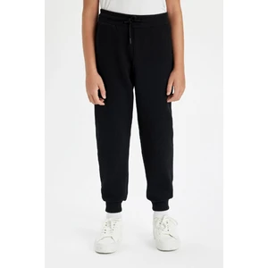 Erkek Çocuk Siyah Beli Paçası Lastikli Cepli Jogger Okul Eşofman Altı R5970A624AU