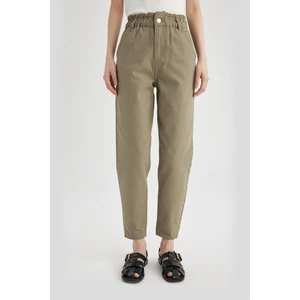 Paperbag Gabardin Pantolon Yüksek Bel Cepli Basic Düz Standart Paça S2790AZ24SM