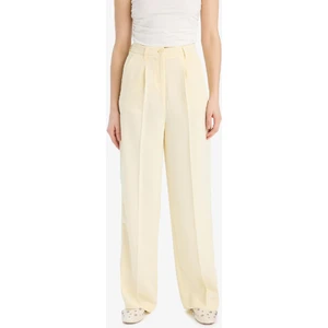 Wide Leg Krep Kumaş Palazzo Pantolon Cepli Yüksek Bel Uzun Boy Geniş Paça F0083AX25SM