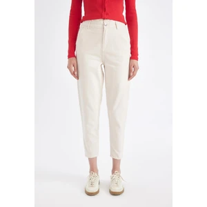 Paperbag Gabardin Kumaş Pantolon Yüksek Bel Cepli Basic Düz Standart Paça S2790AZ24WN