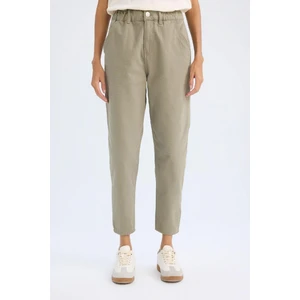 Paperbag Gabardin Kumaş Pantolon Yüksek Bel Cepli Basic Düz Standart Paça S2790AZ24WN