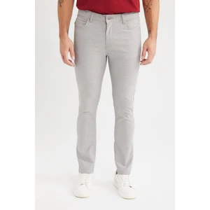 Yazlık Chino Kanvas Dokulu Pantolon Slim Fit Dar Kesim Cepli Dar Paça T1055AZ25SP