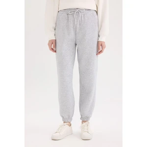 Standart Fit Kalın Jogger Eşofman Altı Bel Paça Lastikli Basic Düz Uzun Boy S7370AZ25SP