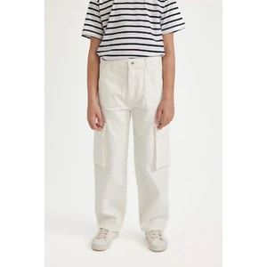 Erkek Çocuk Kargo Fit Düz Paça Jean Pantolon B5744A824SM