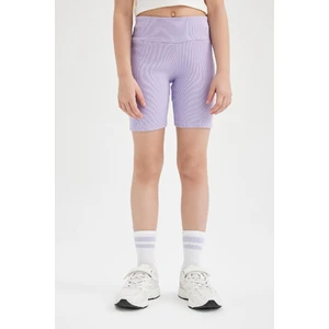 Kız Çocuk Basic Düz Biker Fitilli Kaşkorse Tayt B6405A824HS