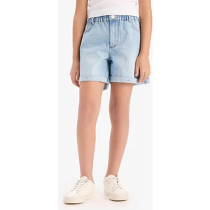 Kız Çocuk Paperbag Jean Şort B8113A825SM