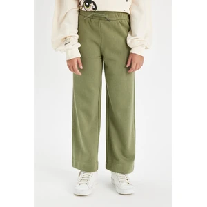 Kız Çocuk Wide Leg Geniş Bol Paça Beli Lastikli Basic Düz Eşofman Altı D0743A824AU