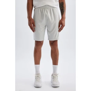 DeFactoFit Gri Slim Fit Dar Kesim Sporcu Standart Paça Şort V3030AZ24AU