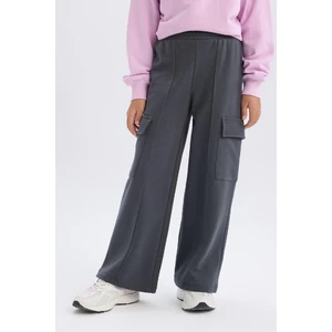 Kız Çocuk Wide Leg Bol Geniş Paça Kargo Cepli Eşofman Altı D0744A824AU