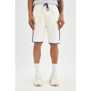 DeFactoFit NBA Los Angeles Lakers Standart Fit Kısa Paça Şort W9811AZ24SM