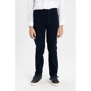 Erkek Çocuk Lacivert Düz Paça Gabardin Basic Düz Pantolon X4224A624SM
