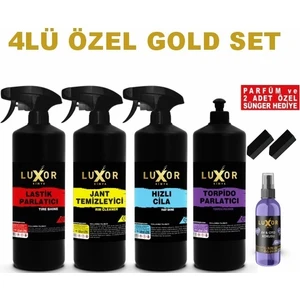 Oto Yıkama Seti - Lastik Parlatıcı - Jant Temizleyici - Hızlı Cila -Torpido Parlatıcı  Oto Bakım Seti 4 x 473 ml