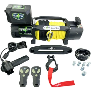12V 13500LB Sarı Sentetik Halatlı Vinç
